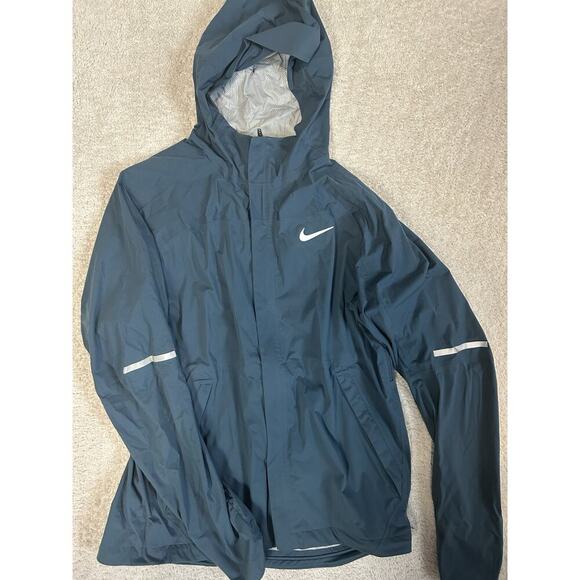 Nike Women's Windbreaker Jacket Long-Sleeved Lightweight Full Zip Blue Size M - Picture 1 of 9